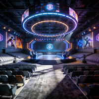 新建的上海电竞中心场馆内部全景照片